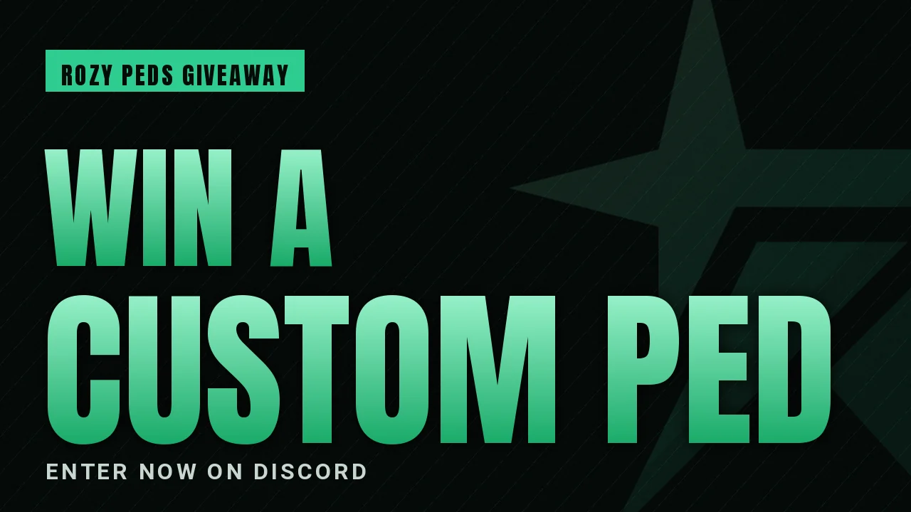 ROZY PEDS giveaway — win a custom ped, enter now on Discord