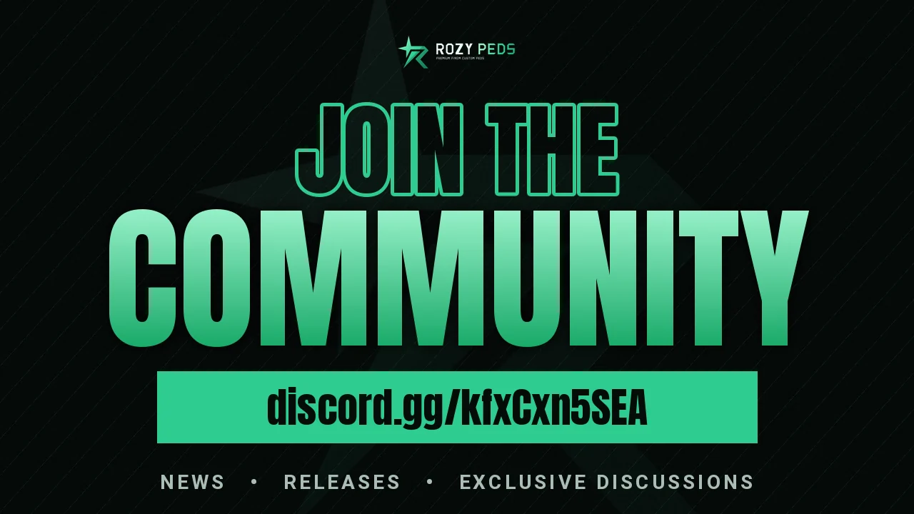 Join the ROZY PEDS community on Discord — news, releases, exclusive discussions
